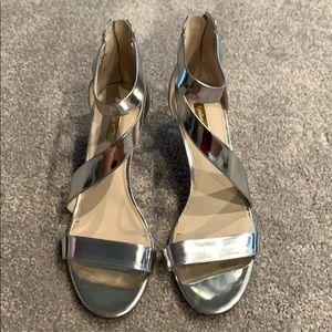 Silver kitten heel size 9 1/2 Heels